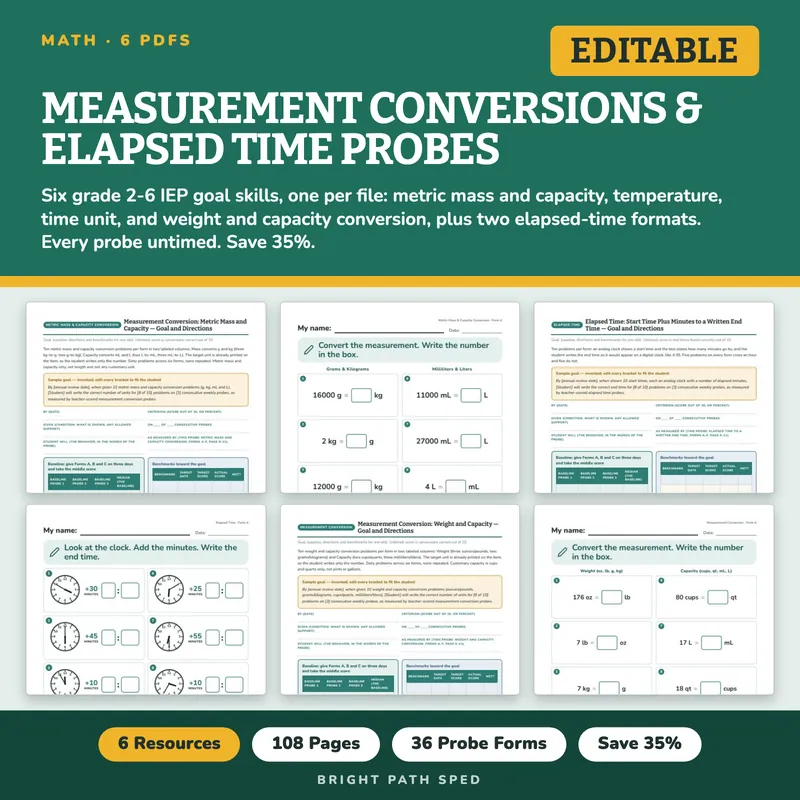 Measurement Conversions and Elapsed Time Progress Monitoring Probes Bundle, image 1 of 3