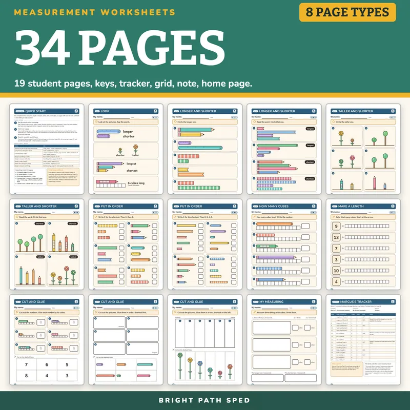 Measurement Worksheets, image 4 of 4