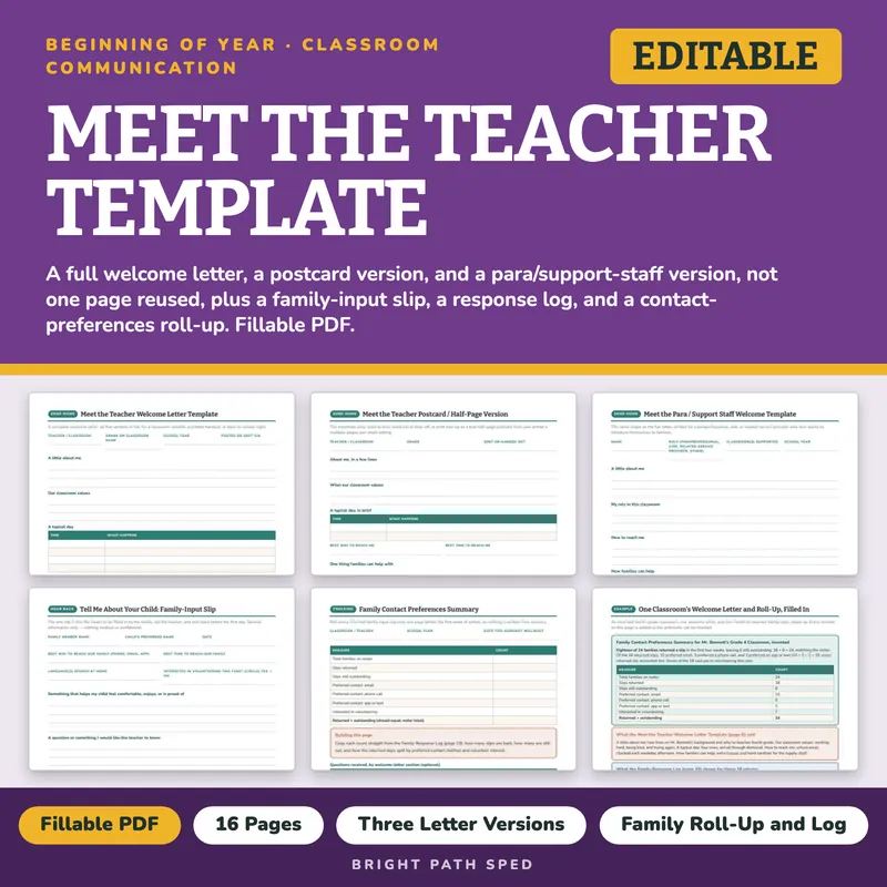 Meet the Teacher Template Editable, image 1 of 4