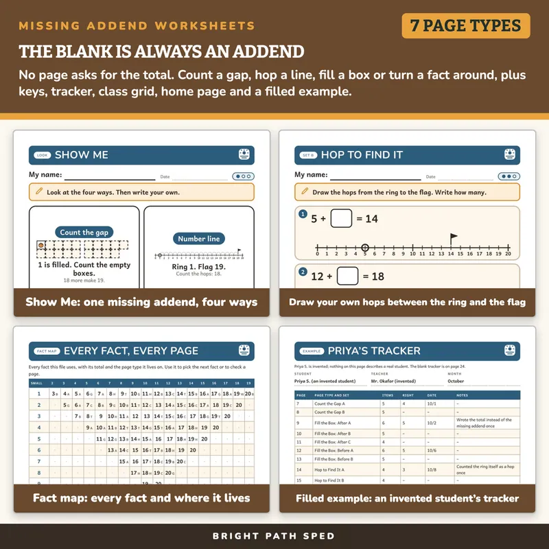 Missing Addend Worksheets Within 20, image 3 of 4