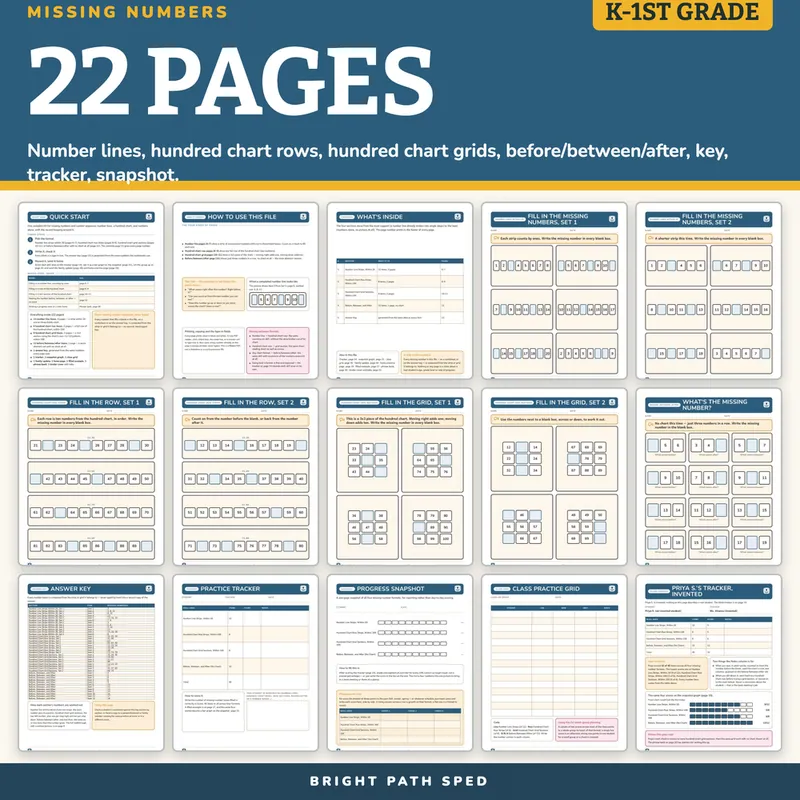Missing Numbers Worksheets, image 4 of 4
