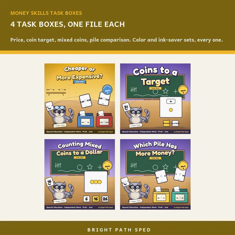 Money Skills Task Box Bundle, image 2 of 3