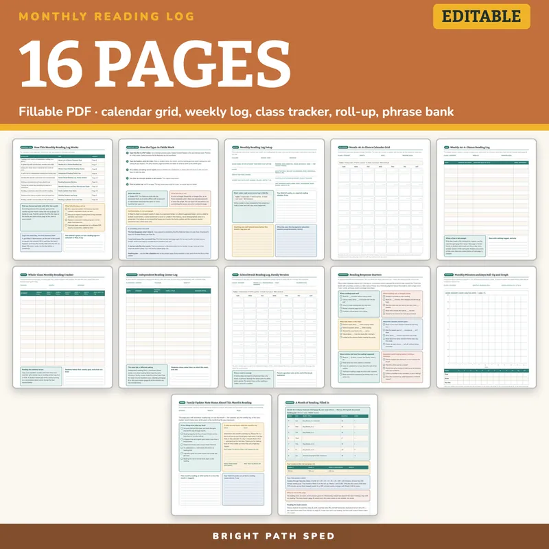 Monthly Reading Log, image 4 of 4