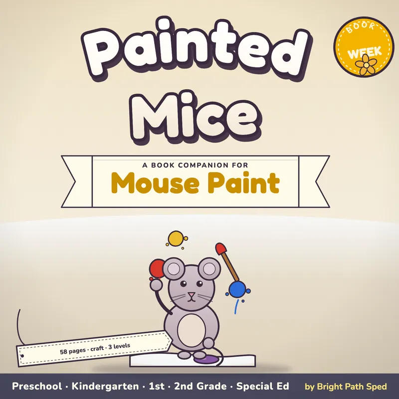 Mouse Paint Book Companion Preschool Kindergarten 1st 2nd Sped, image 1 of 4