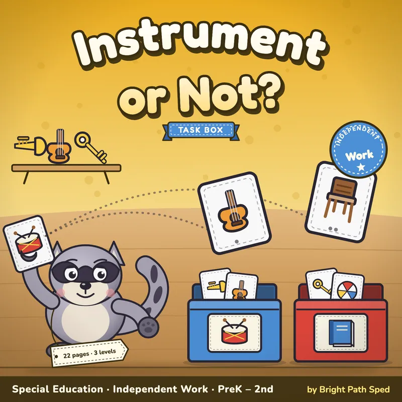 Musical Instruments Sort Task Box, image 1 of 4