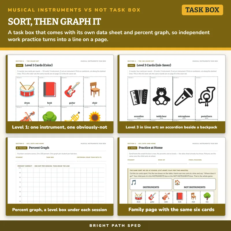 Musical Instruments Sort Task Box, image 3 of 4