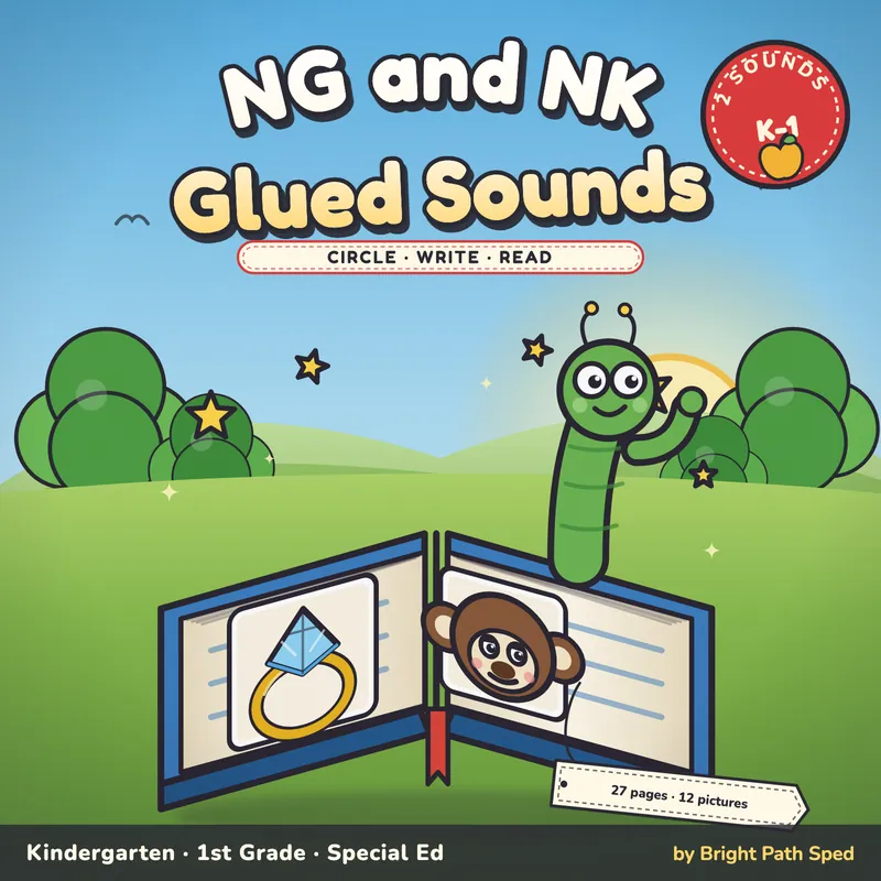 NG and NK Glued Sounds Worksheets, image 1 of 4