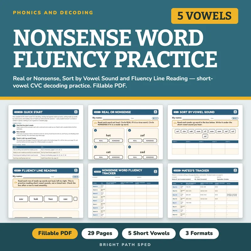 Nonsense Word Fluency Practice, image 1 of 4