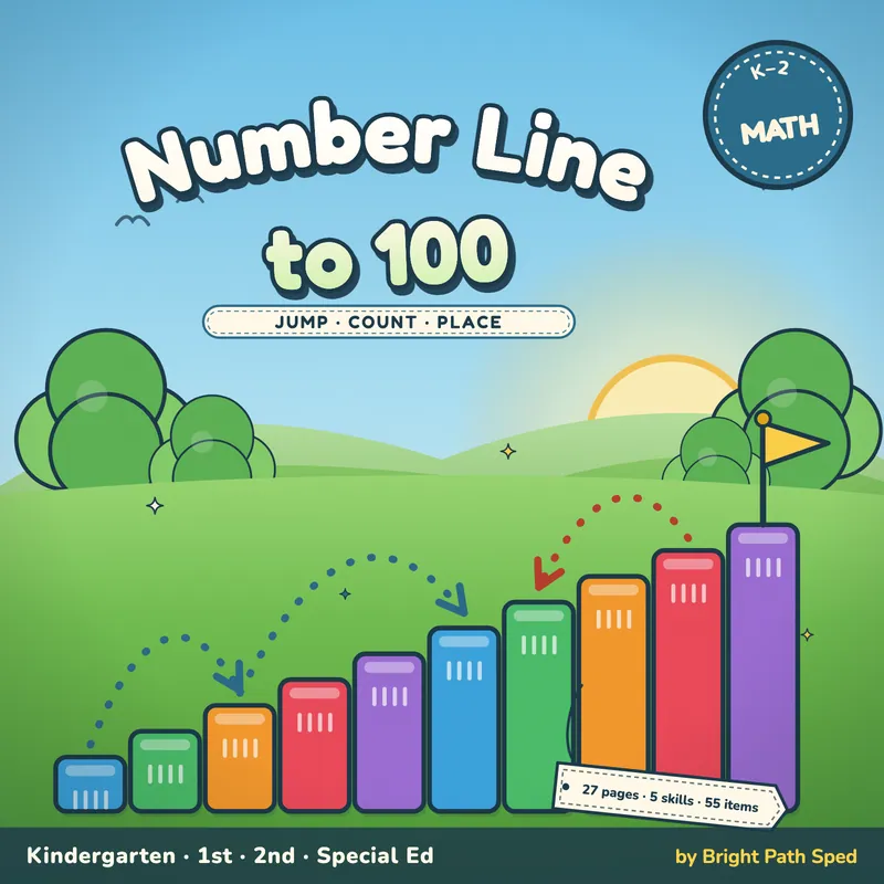 Number Line to 100 Worksheets, image 1 of 4