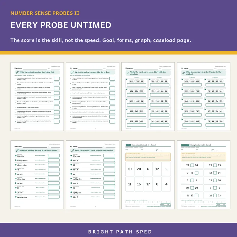 Number Sense Probes II Progress Monitoring Bundle, image 3 of 3