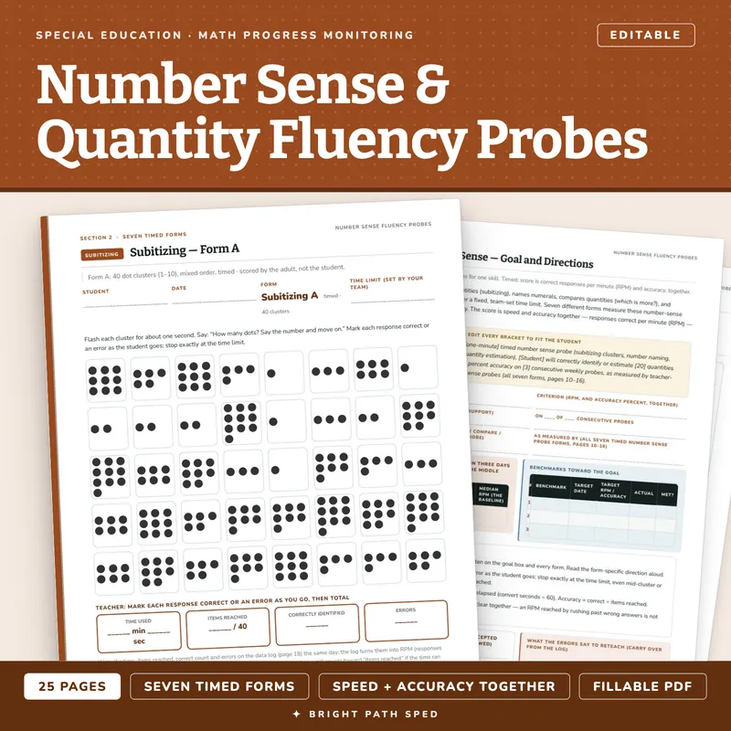 Number Sense & Quantity Fluency Probes, image 1 of 4