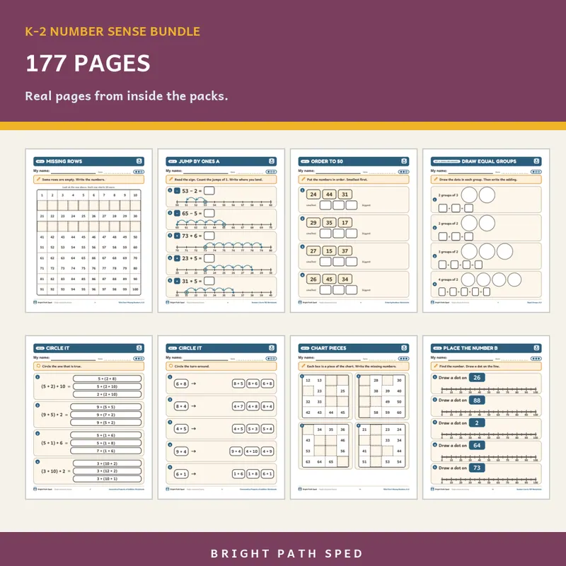 Number Sense Worksheets Bundle, image 3 of 3
