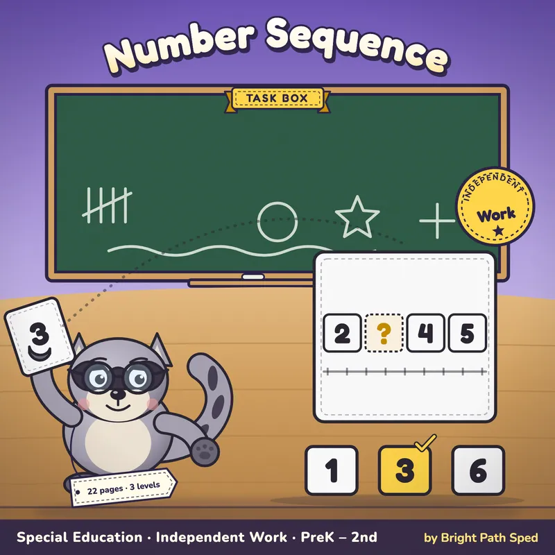 Number Sequence Sort Task Box, image 1 of 4