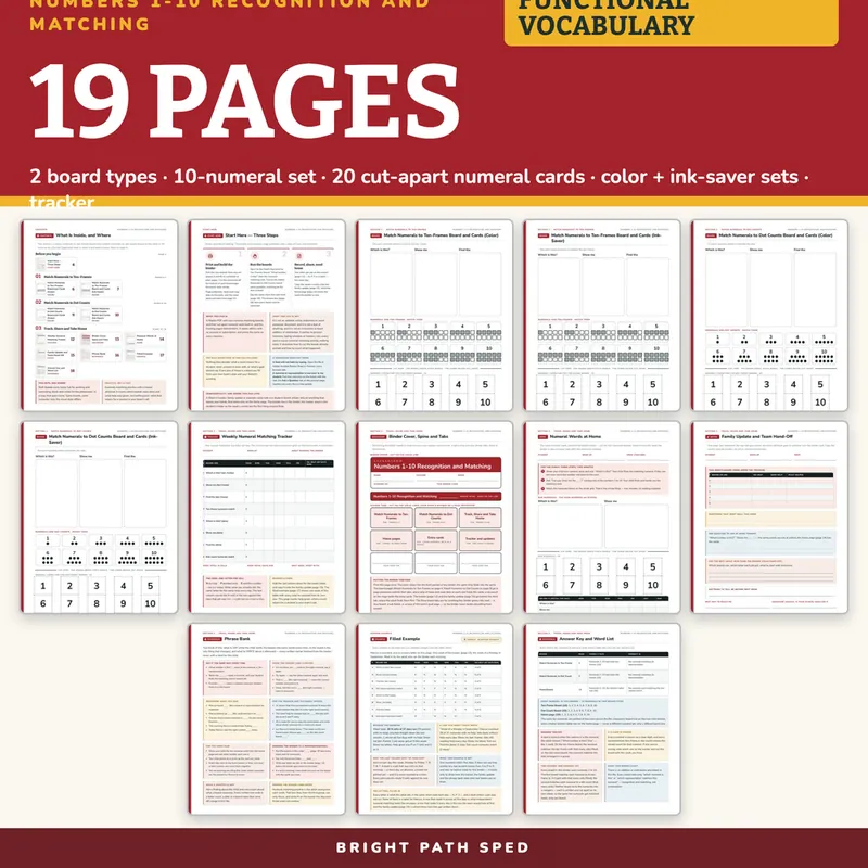 Numbers 1-10 Matching Adapted Book, image 4 of 4