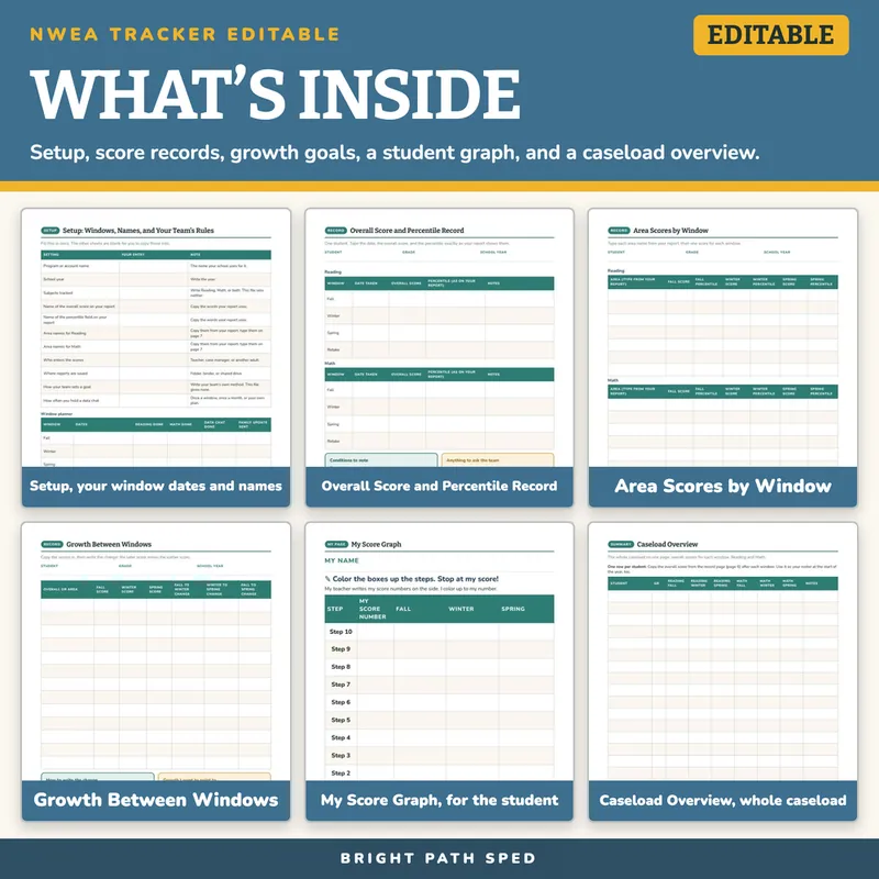 NWEA Tracker Editable, image 2 of 4
