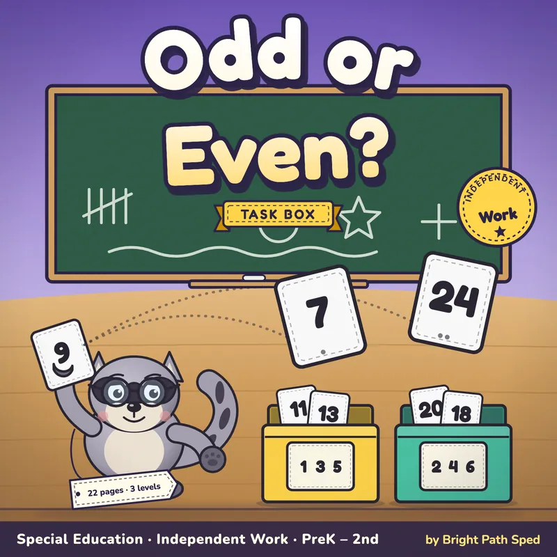 Odd or Even Number Sort Task Box 1-100, image 1 of 4