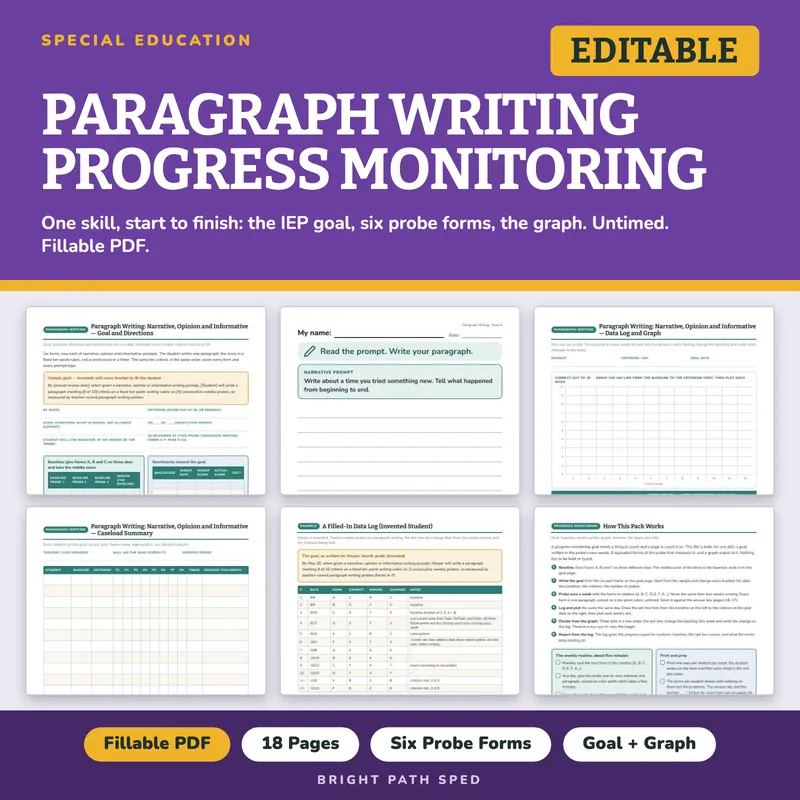 Paragraph Writing Probes, image 1 of 4