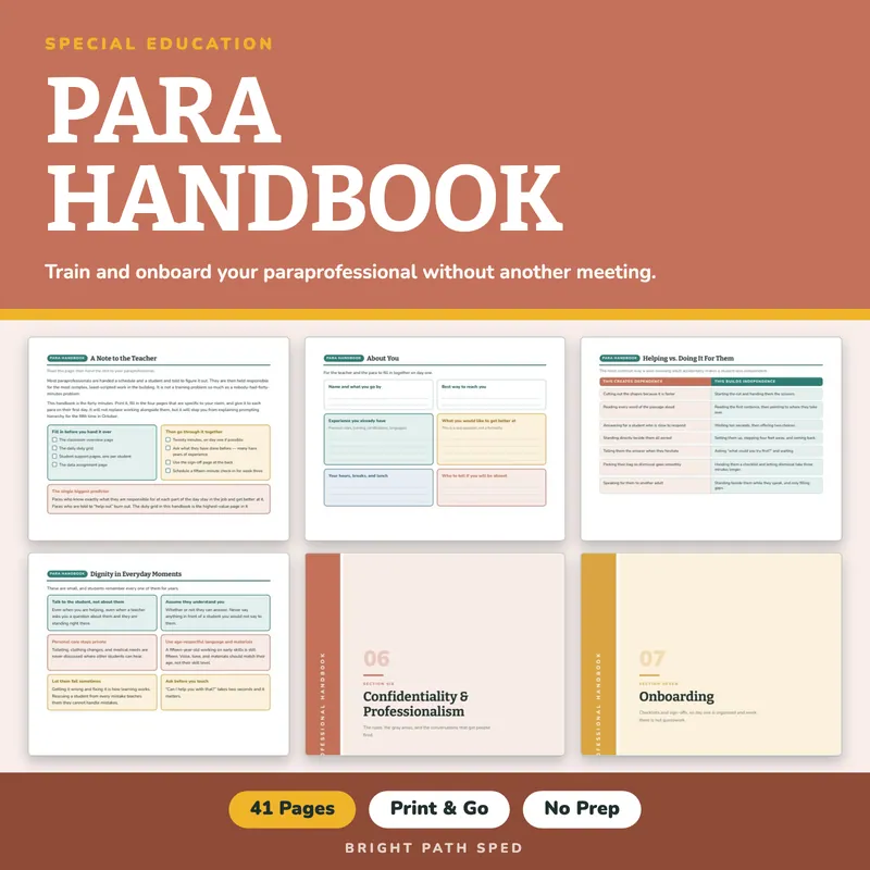 Paraprofessional Handbook and Training, image 1 of 4