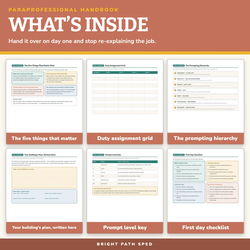 Paraprofessional Handbook and Training, image 2 of 4