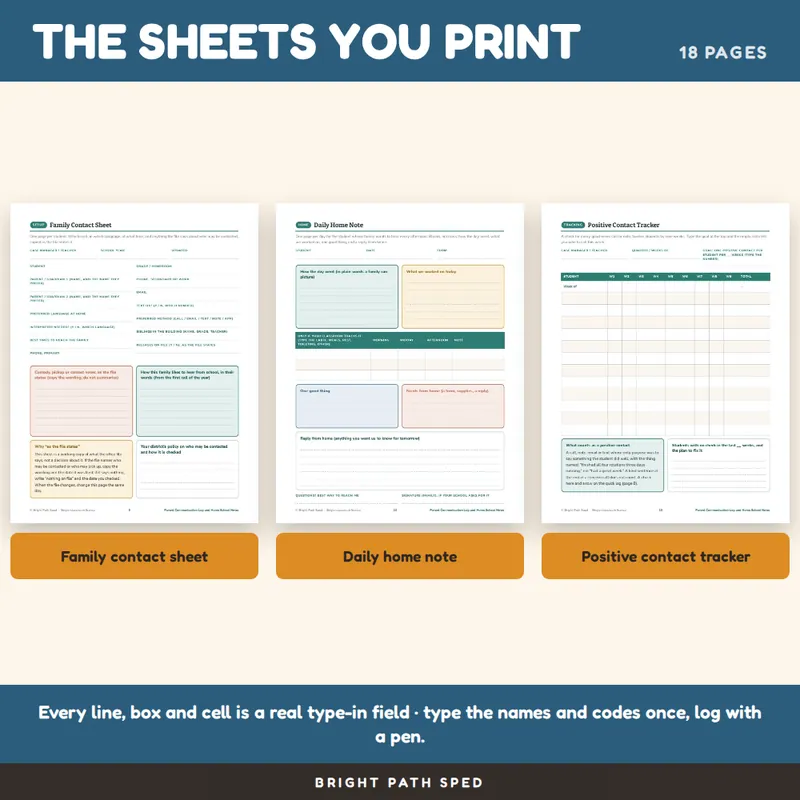 Parent Communication Log Editable, image 3 of 4