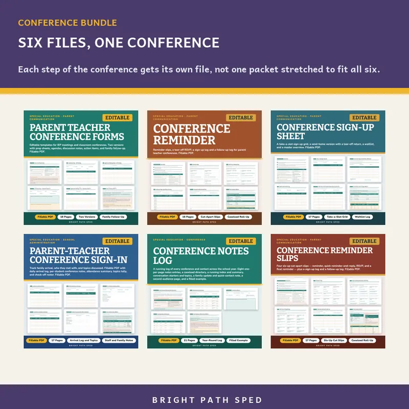 Parent Teacher Conference Forms Bundle, image 2 of 3