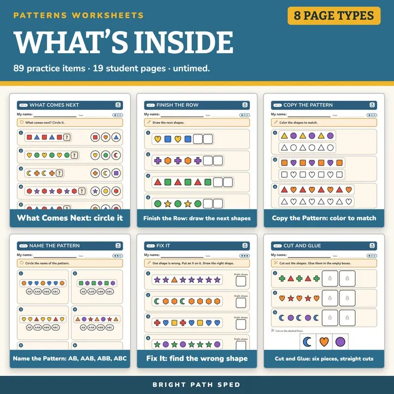 Patterns Worksheets, image 2 of 4