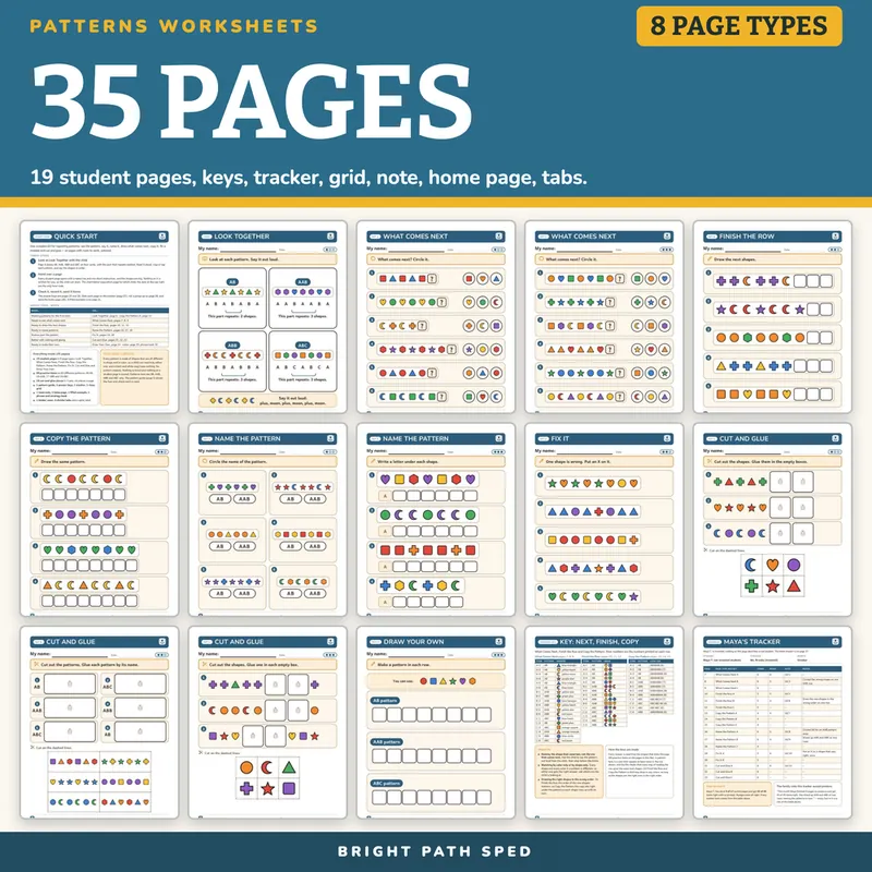Patterns Worksheets, image 4 of 4