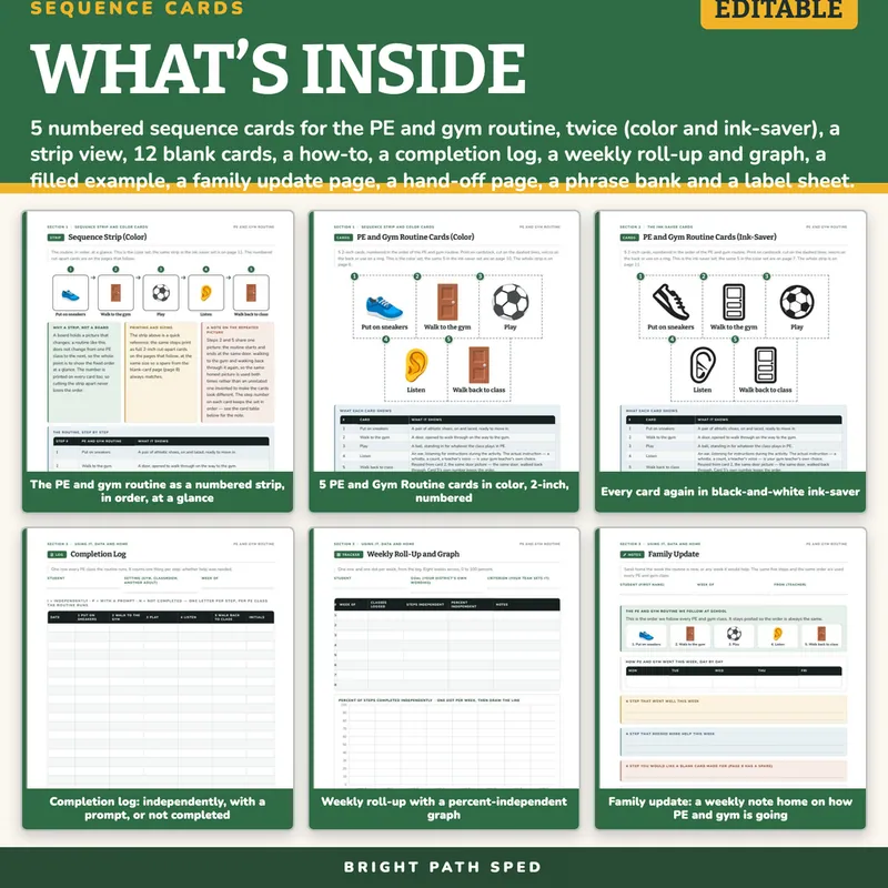 PE and Gym Routine Visual Schedule Cards, image 2 of 4