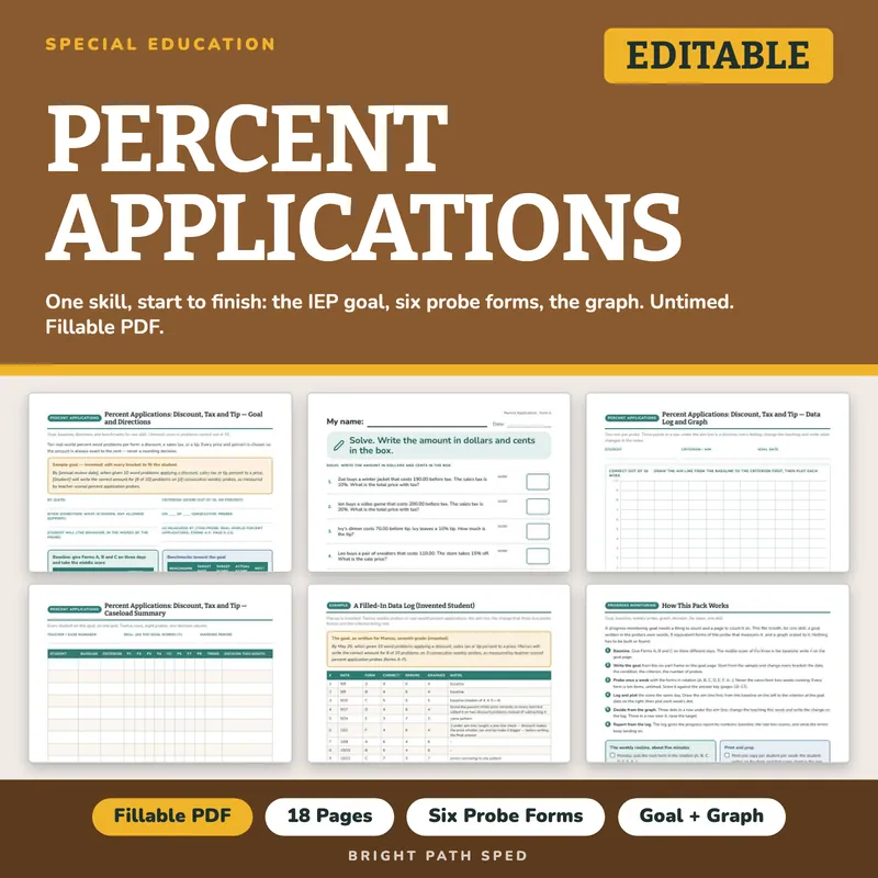Percent Applications Discount Tax Tip Progress Monitoring Probes, image 1 of 4