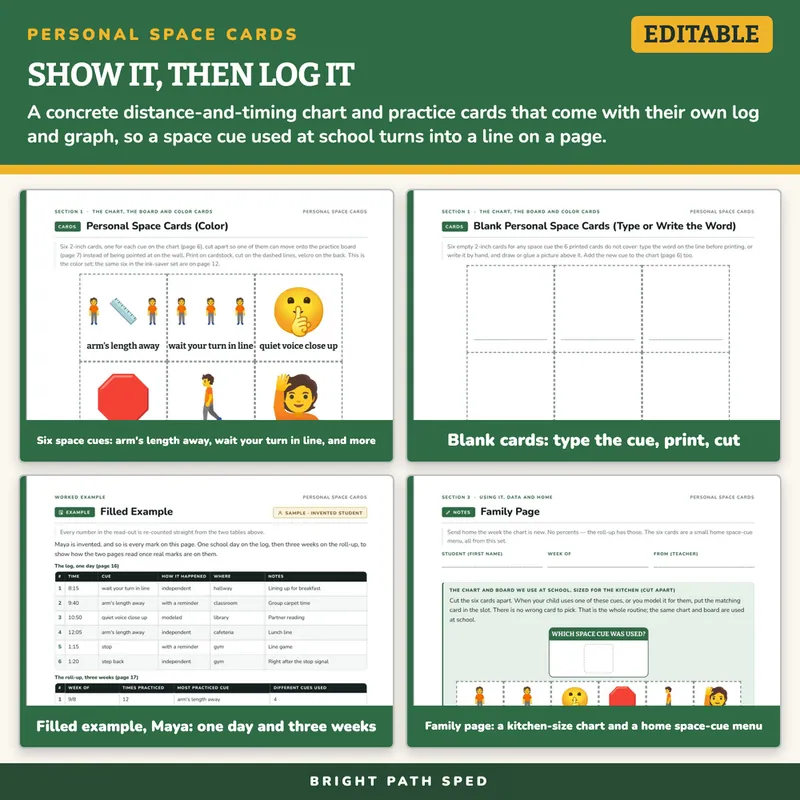 Personal Space Visual Cue Cards, image 3 of 4