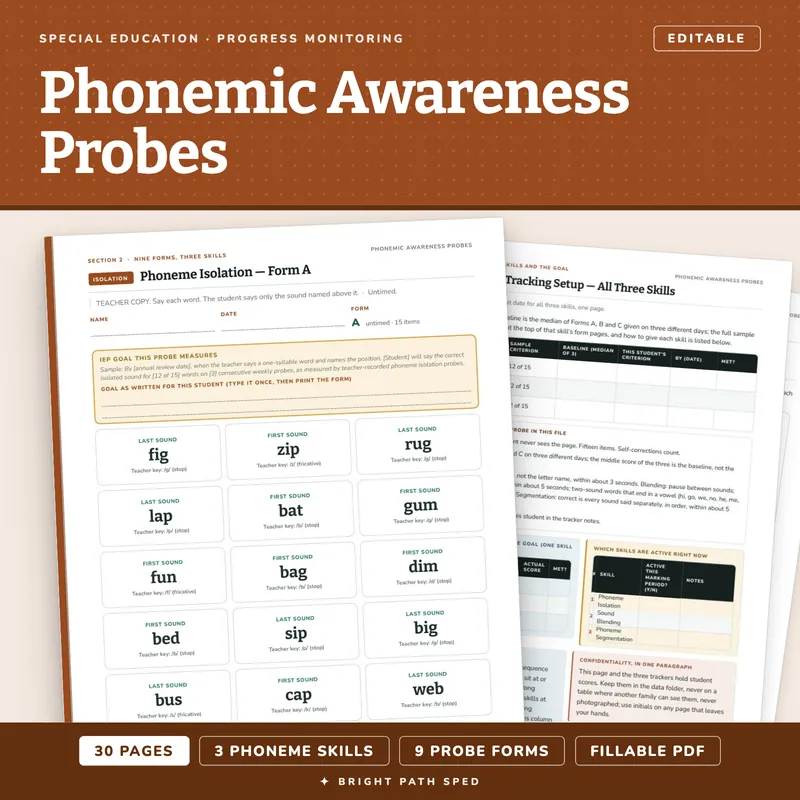 Phonemic Awareness Probes, image 1 of 4