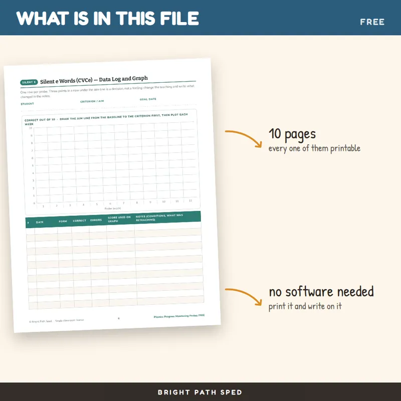 Phonics Progress Monitoring Probes FREE, image 2 of 4