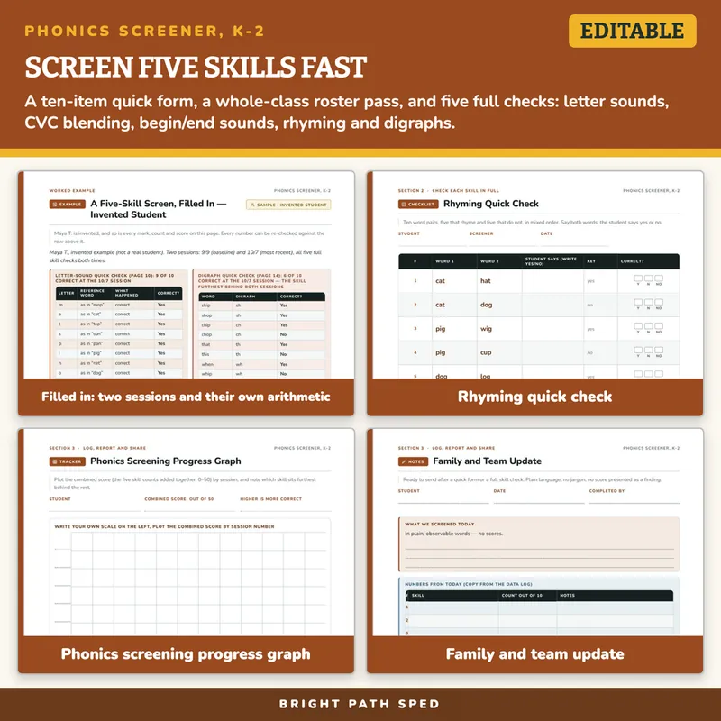 Phonics Screener K-2, image 3 of 4