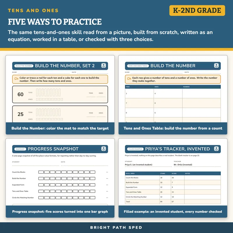 Place Value Tens and Ones Worksheets, image 3 of 4
