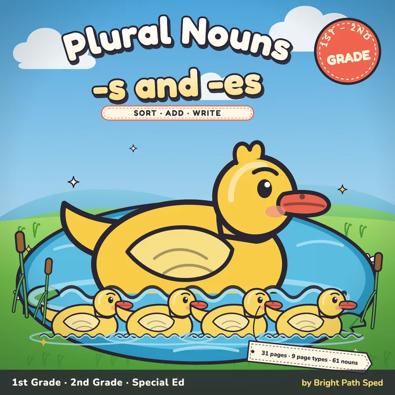 Plural Nouns -s and -es Worksheets, image 1 of 4