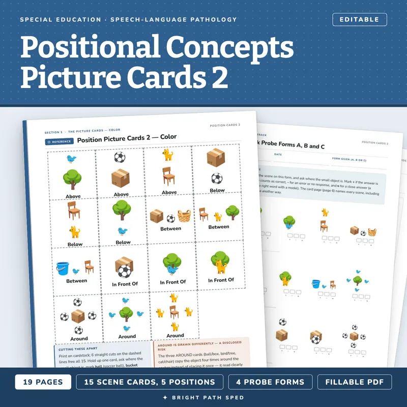 Positional Concepts Picture Cards 2: Above, Below, Between Data Collection, image 1 of 4