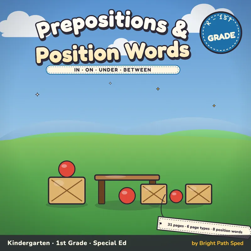 Prepositions (Position Words) Worksheets, image 1 of 4