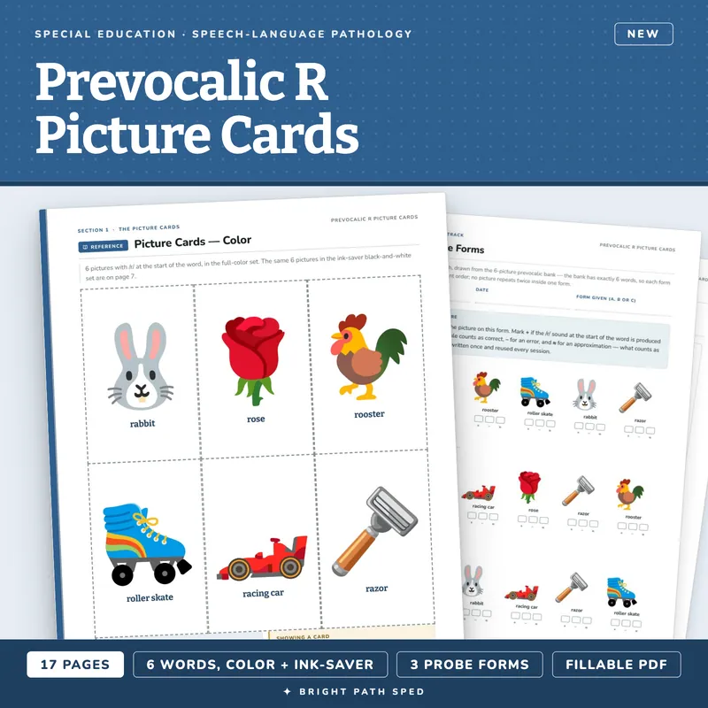 Prevocalic R Articulation Picture Cards, image 1 of 4