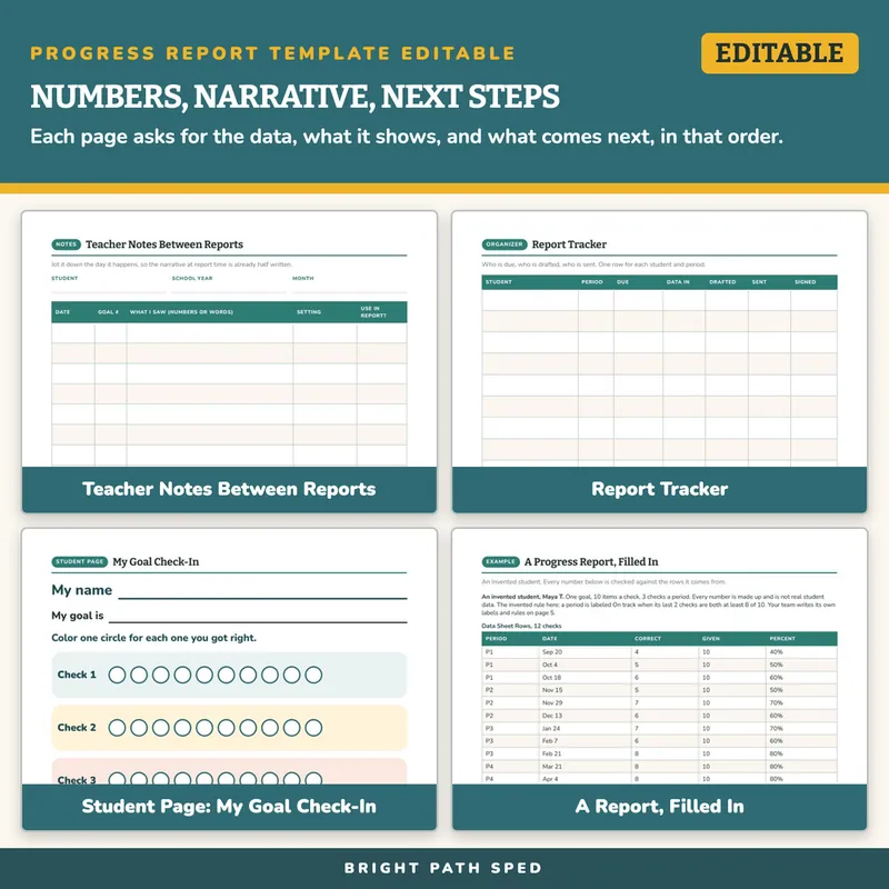 Progress Report Template Editable, image 3 of 4