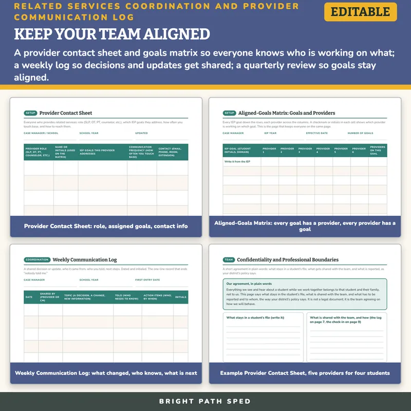 Provider Coordination Log Editable, image 3 of 4