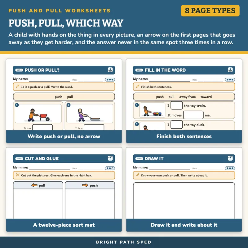 Push and Pull Worksheets, image 3 of 4