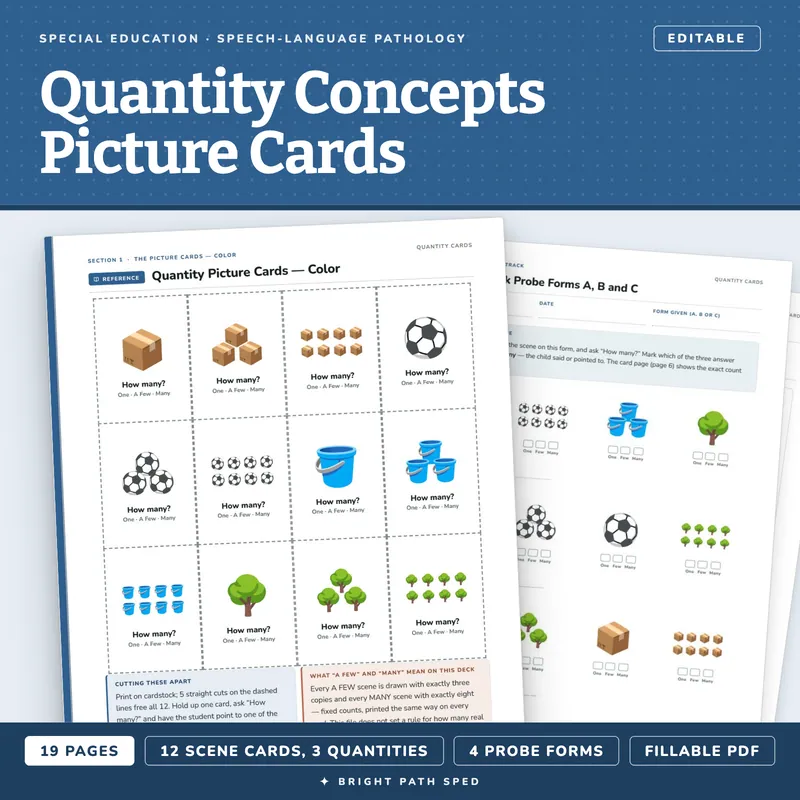 Quantity Concepts Picture Cards: One, A Few, Many Data Collection, image 1 of 4