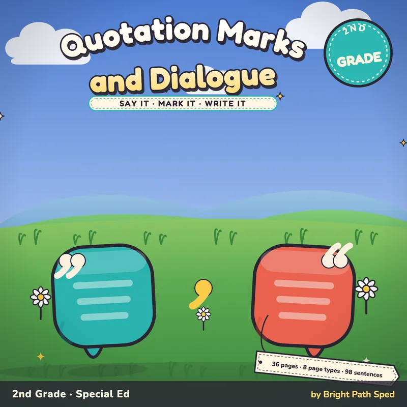 Quotation Marks and Dialogue Punctuation Worksheets, image 1 of 4