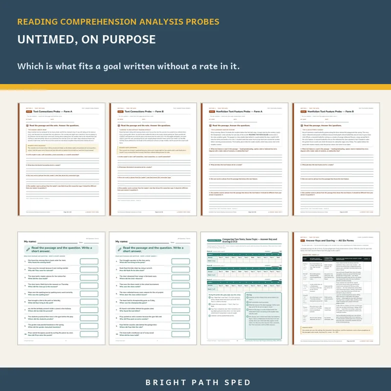 Reading Comprehension Analysis Progress Monitoring Probes Bundle, image 3 of 3
