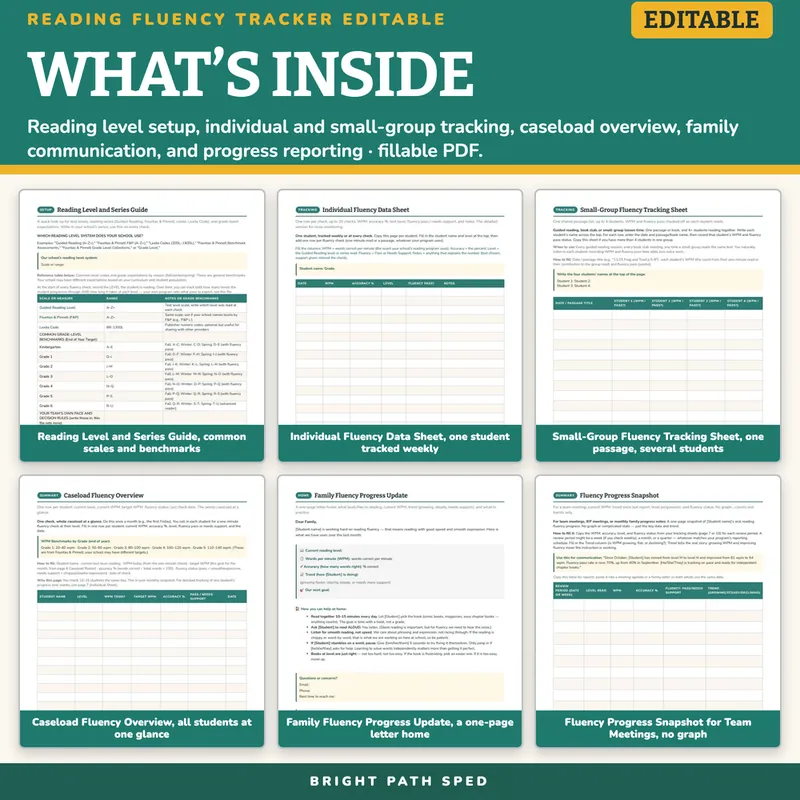 Reading Fluency Tracker, image 2 of 4