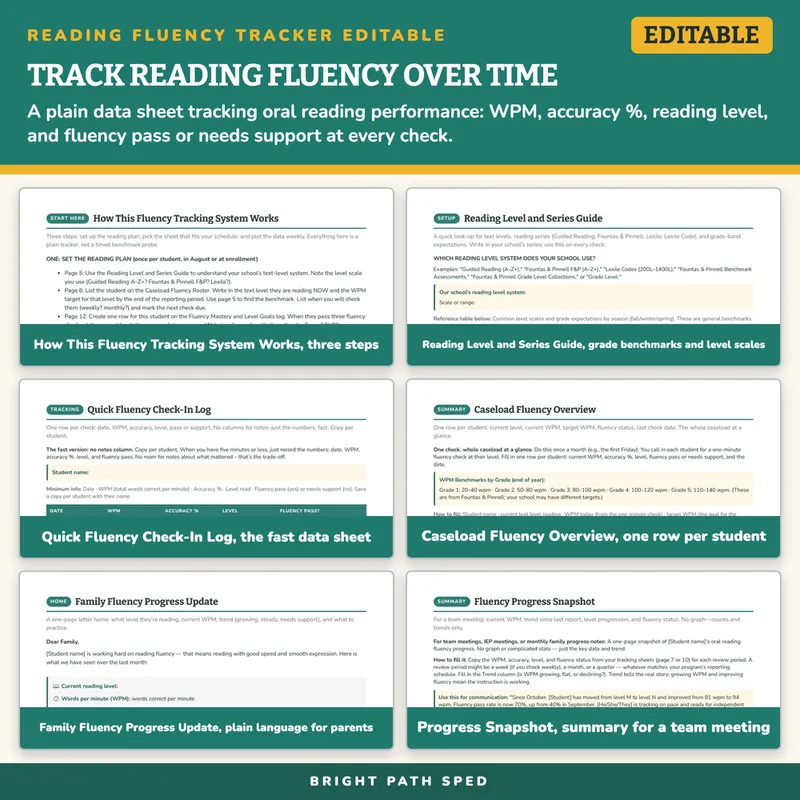 Reading Fluency Tracker, image 3 of 4