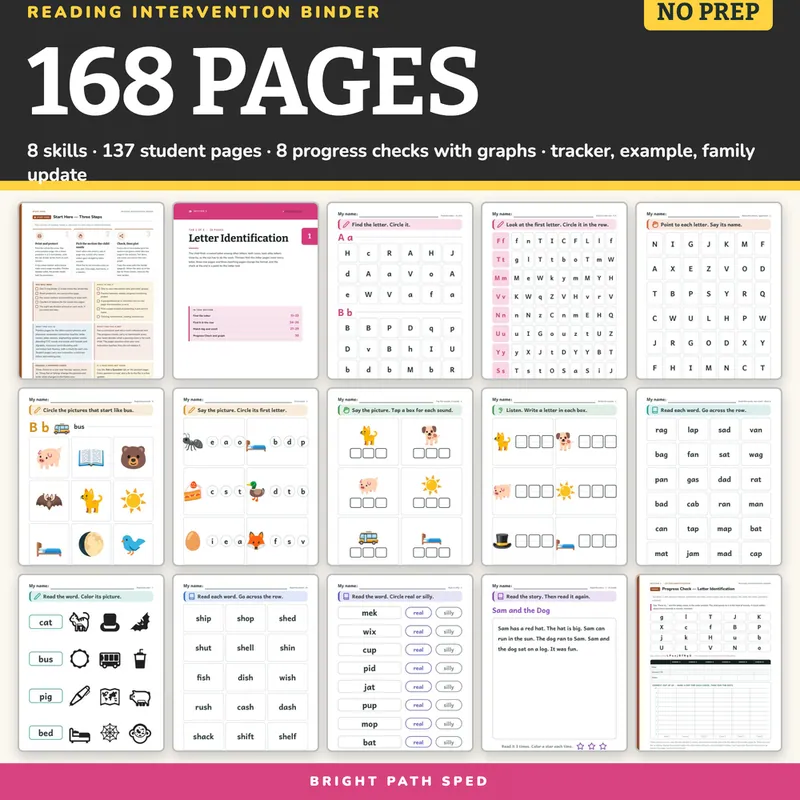 Reading Intervention Binder for Beginning Readers, image 4 of 4