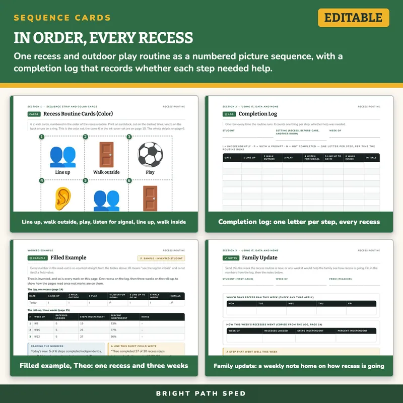Recess Routine Visual Schedule Cards, image 3 of 4