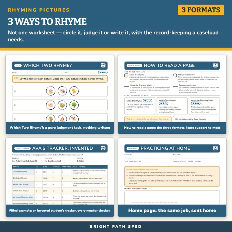 Rhyming Picture Worksheets, image 3 of 4