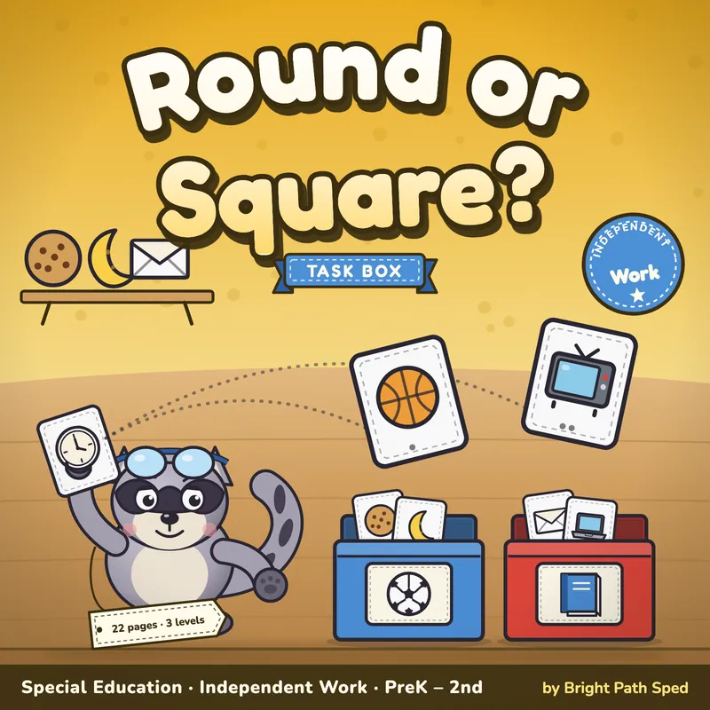 Round vs Square Sort Task Box, image 1 of 4